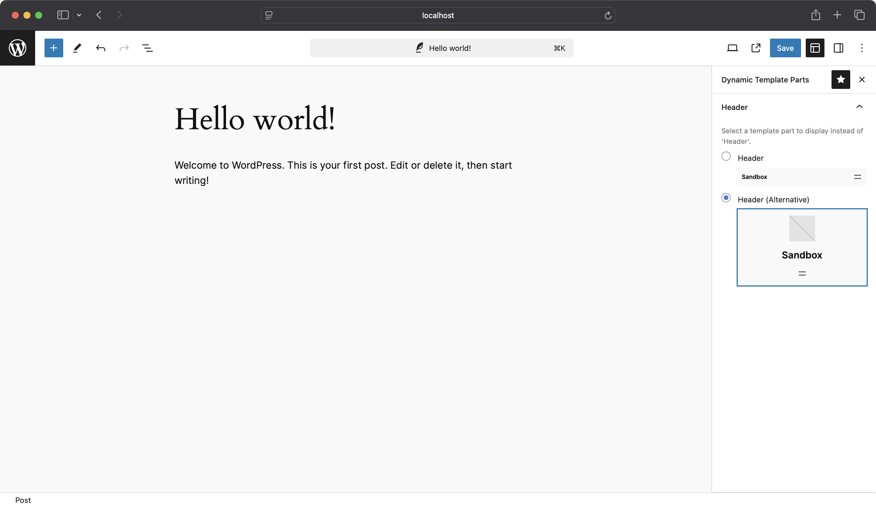 **View Available Template Parts with Previews, and Select an Alternative Template Part:** Browse through the available Template Parts, complete with live previews to assist in your selection. Choose the alternative Template Part you wish to substitute in place of the default.