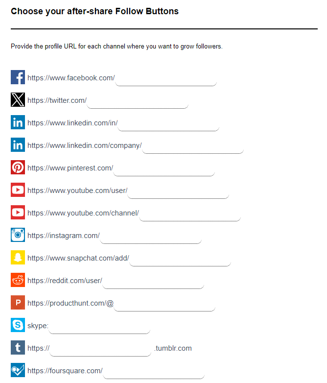 With after-share Follow Buttons, you can keep your audience connected and engaged, even after they share