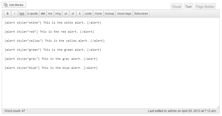The view in the text editor.