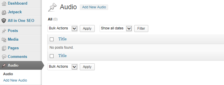 Add New Audio