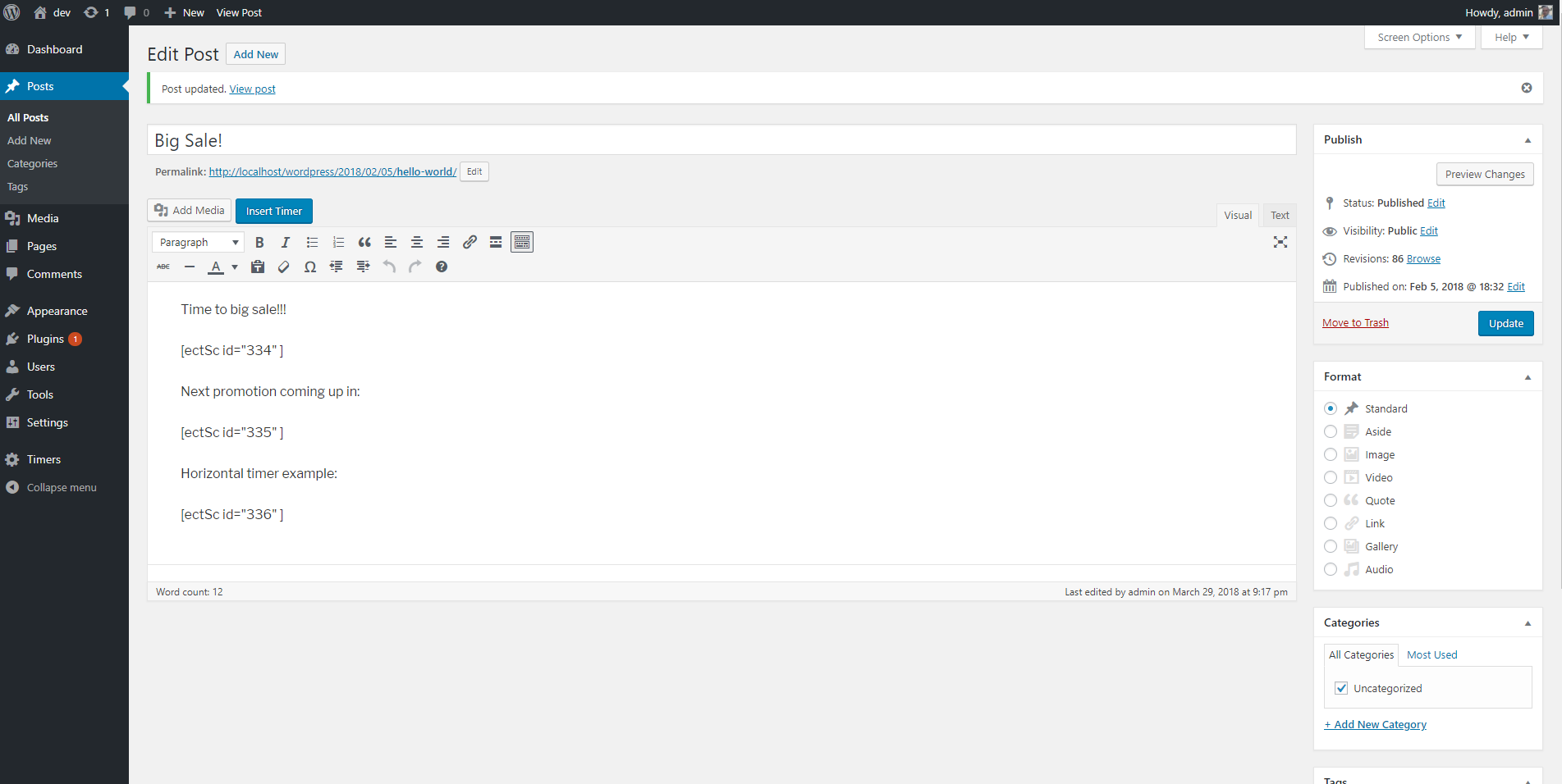 What the date/time Picker looks like