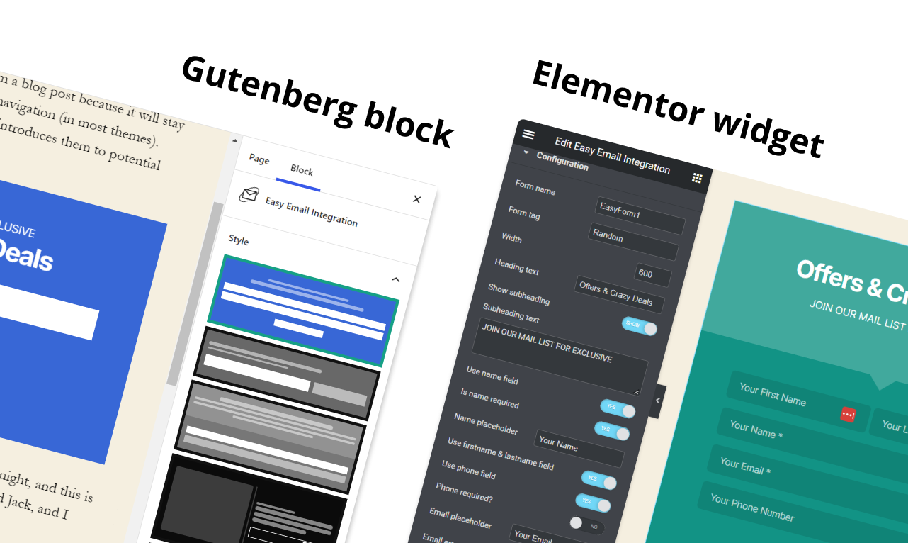 Gutenberg Block & Elementor Widget