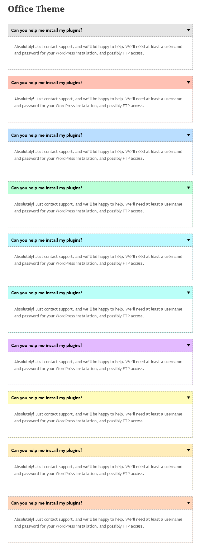 This is the Easy FAQs Import & Export Page.