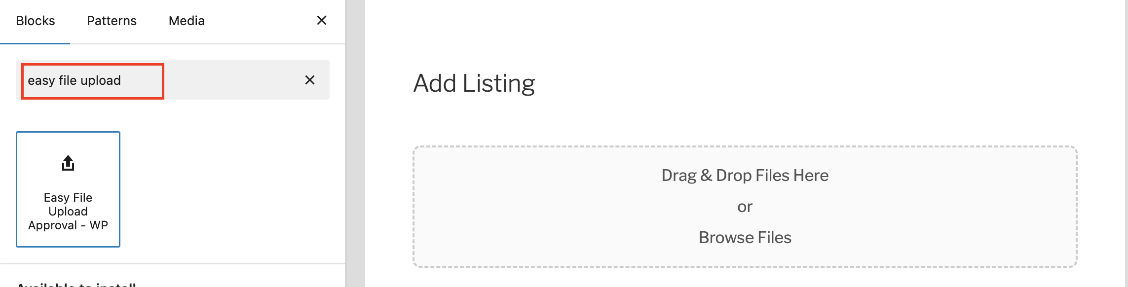 Admin - File submissions