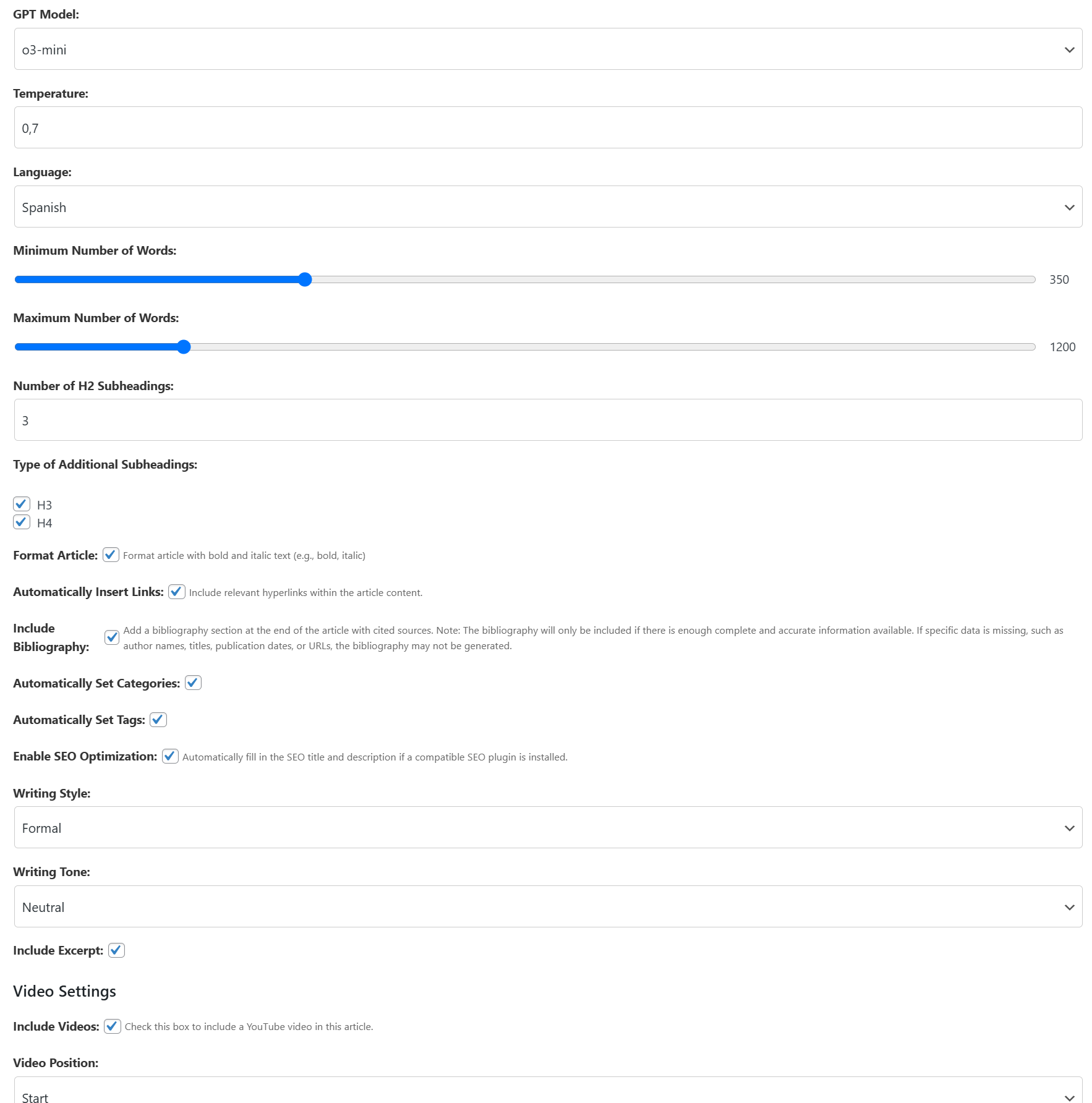 Bulk generation interface. (`screenshot-6.png`)