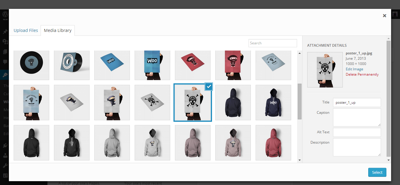 The native WordPress media manager can be used to select image/ add link of external image link.