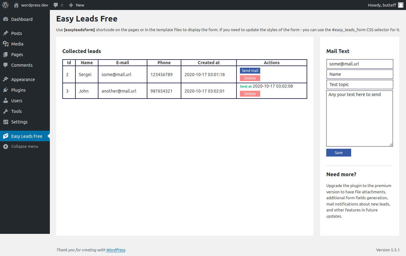 Plugin management view