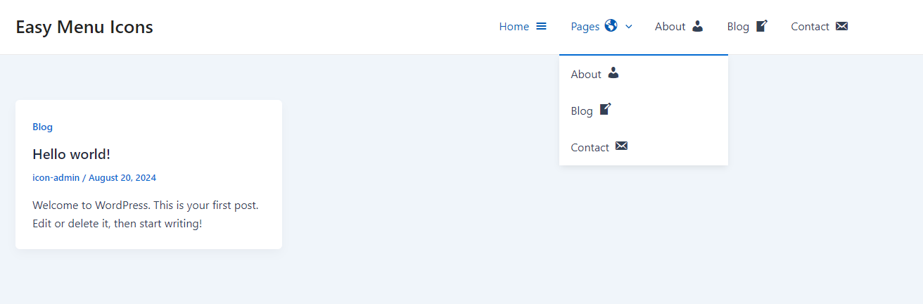 Icon Demo From Astra Theme