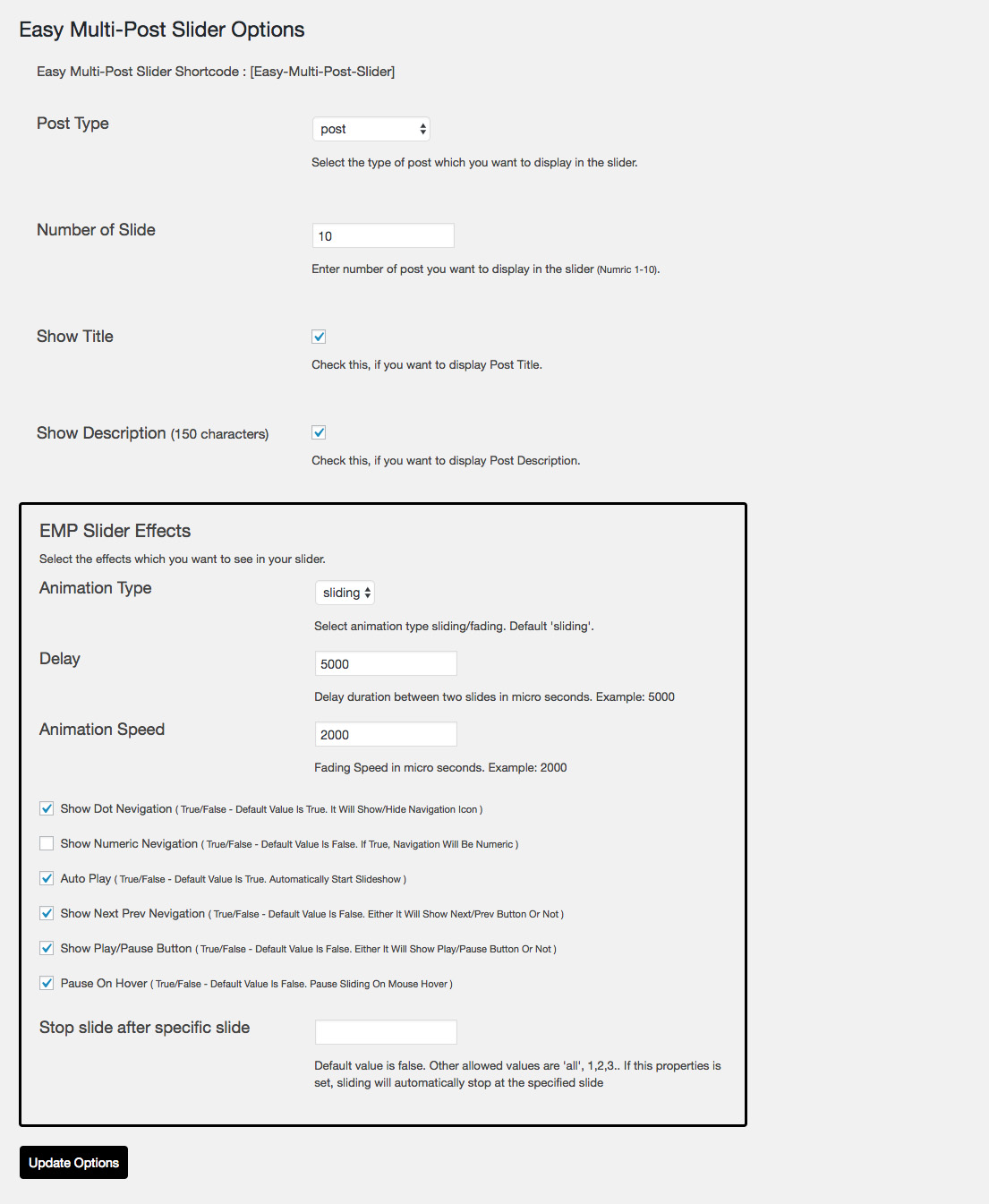 Screenshot 2 backend plugin options ( screenshot-2.jpg ).