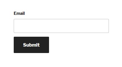 Newsletter form with Email