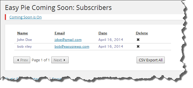 Subscriber List