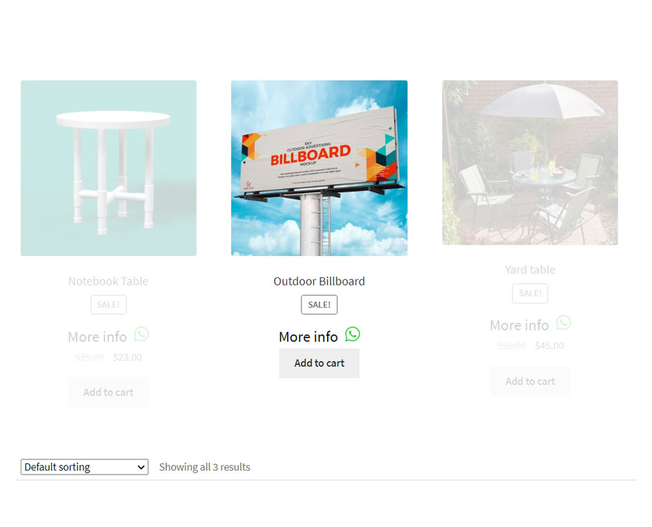 Shop page