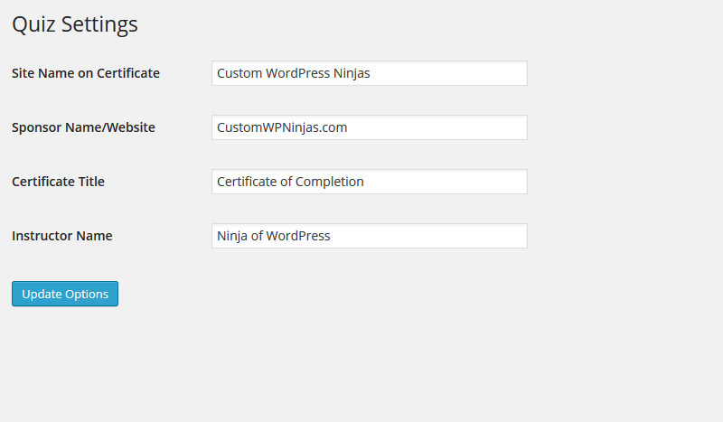 Create a PDF Certificate for your passing students!