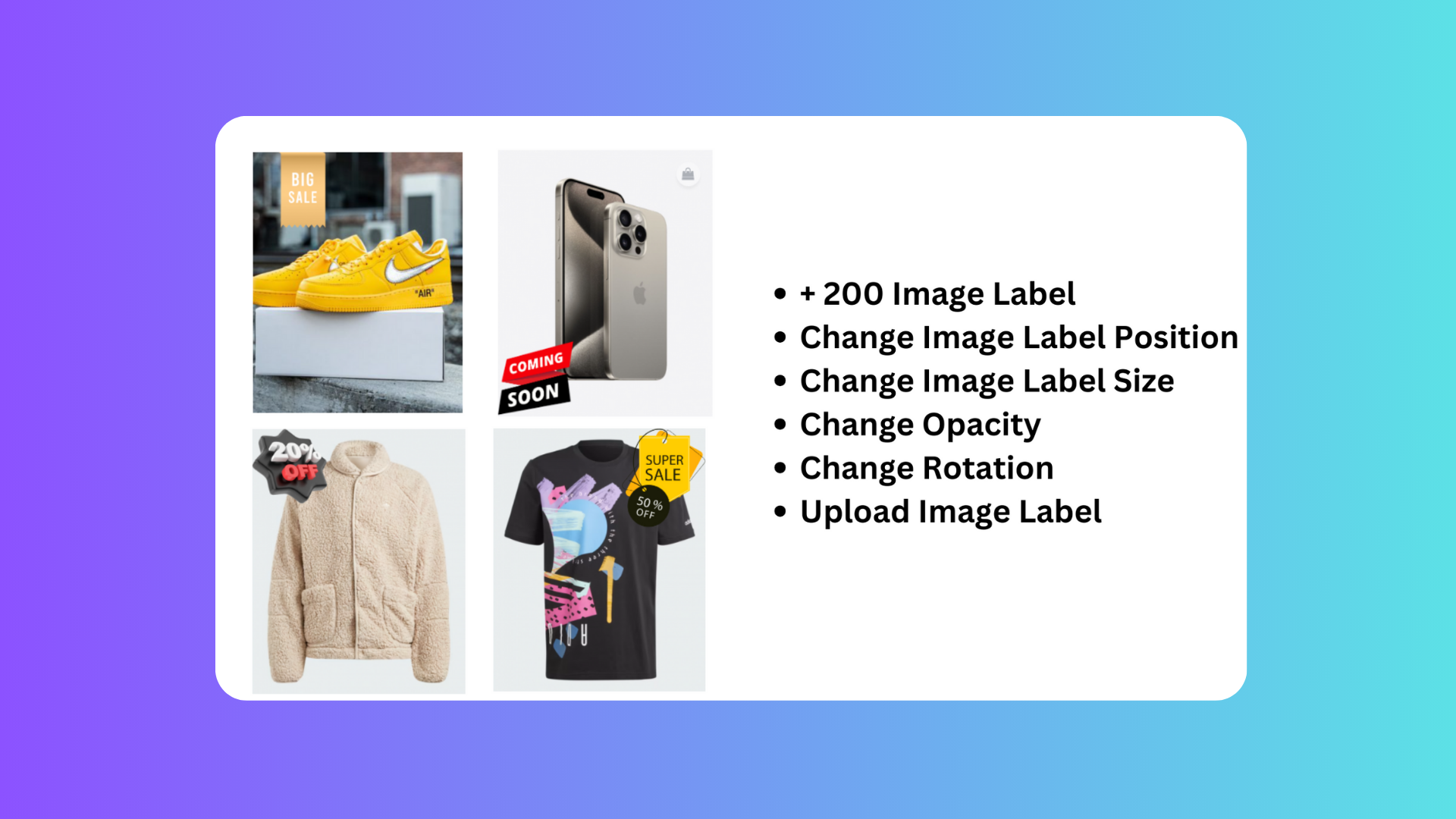 Product Badges with Percentage Discount.