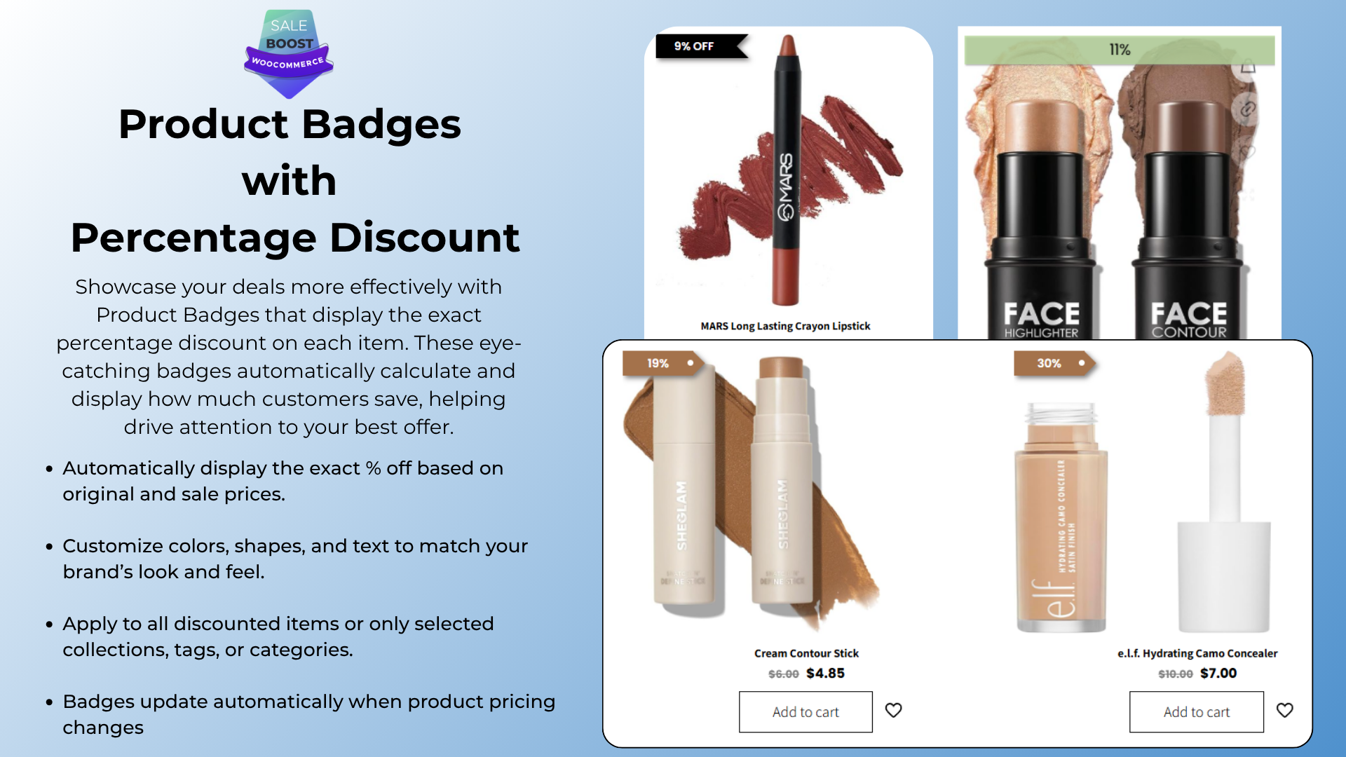 Product Labels Out of Image.