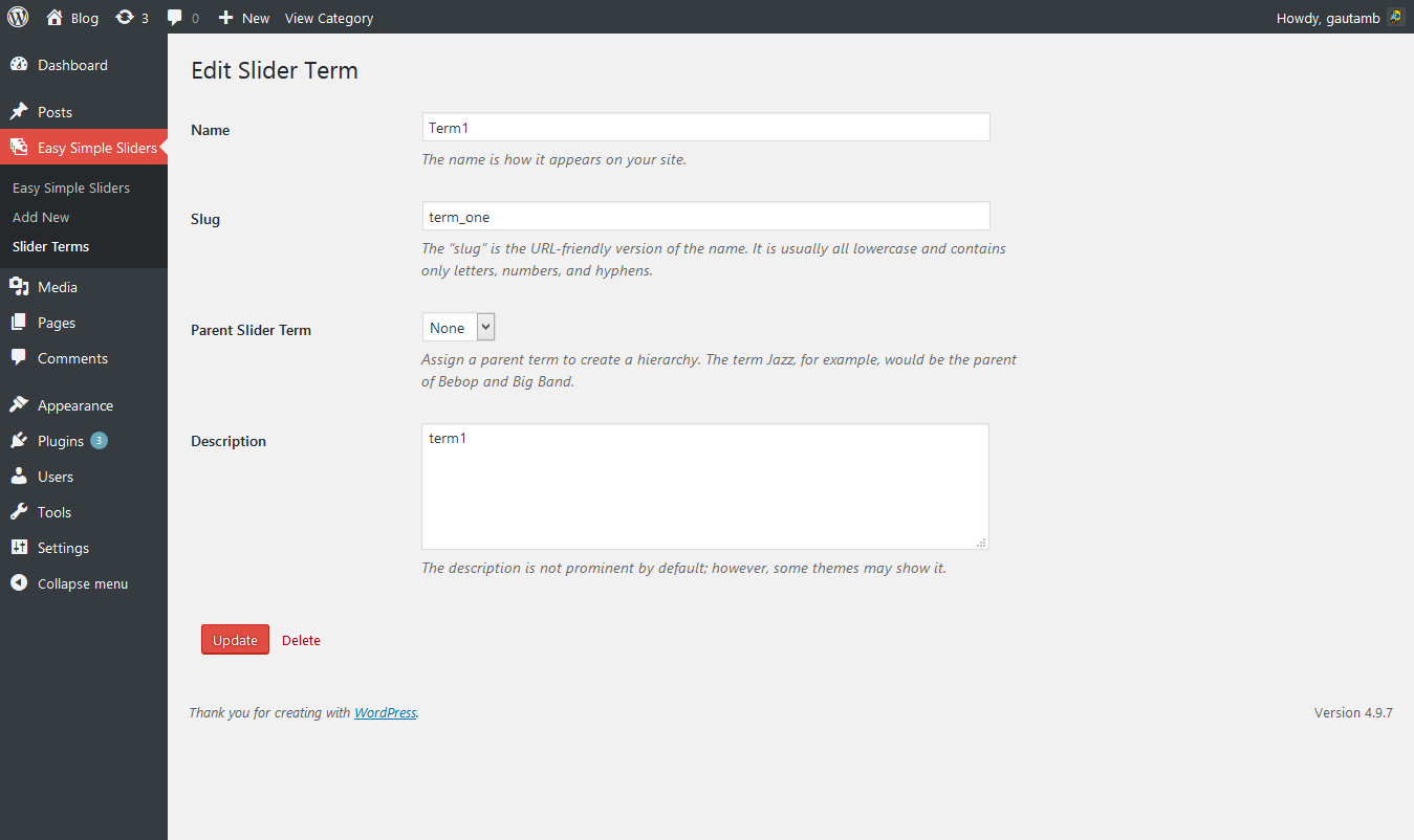 This screen are used where we can edit the terms details(screenshot-5.png).