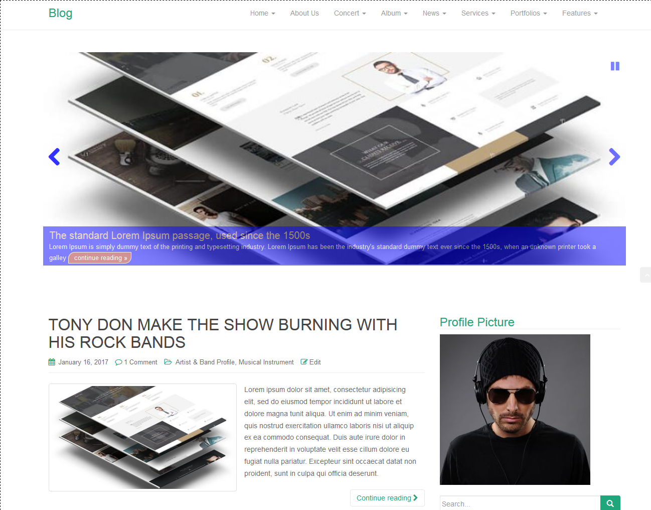 This screen are used to show the fullwidth home slider(screenshot-7.png).