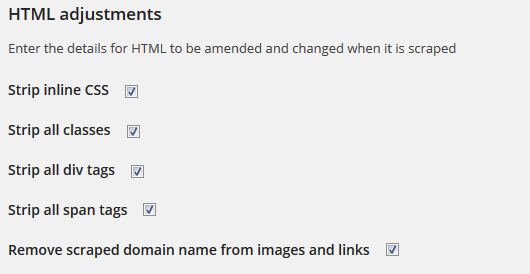 Filter the HTML when it is imported into the site to make adjustments to the HTML