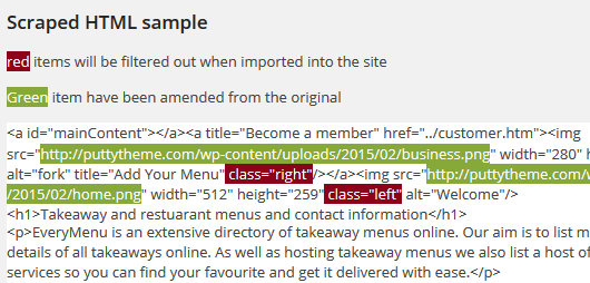 Preview the filtered HTML so you can see which bits are being replaced or removed