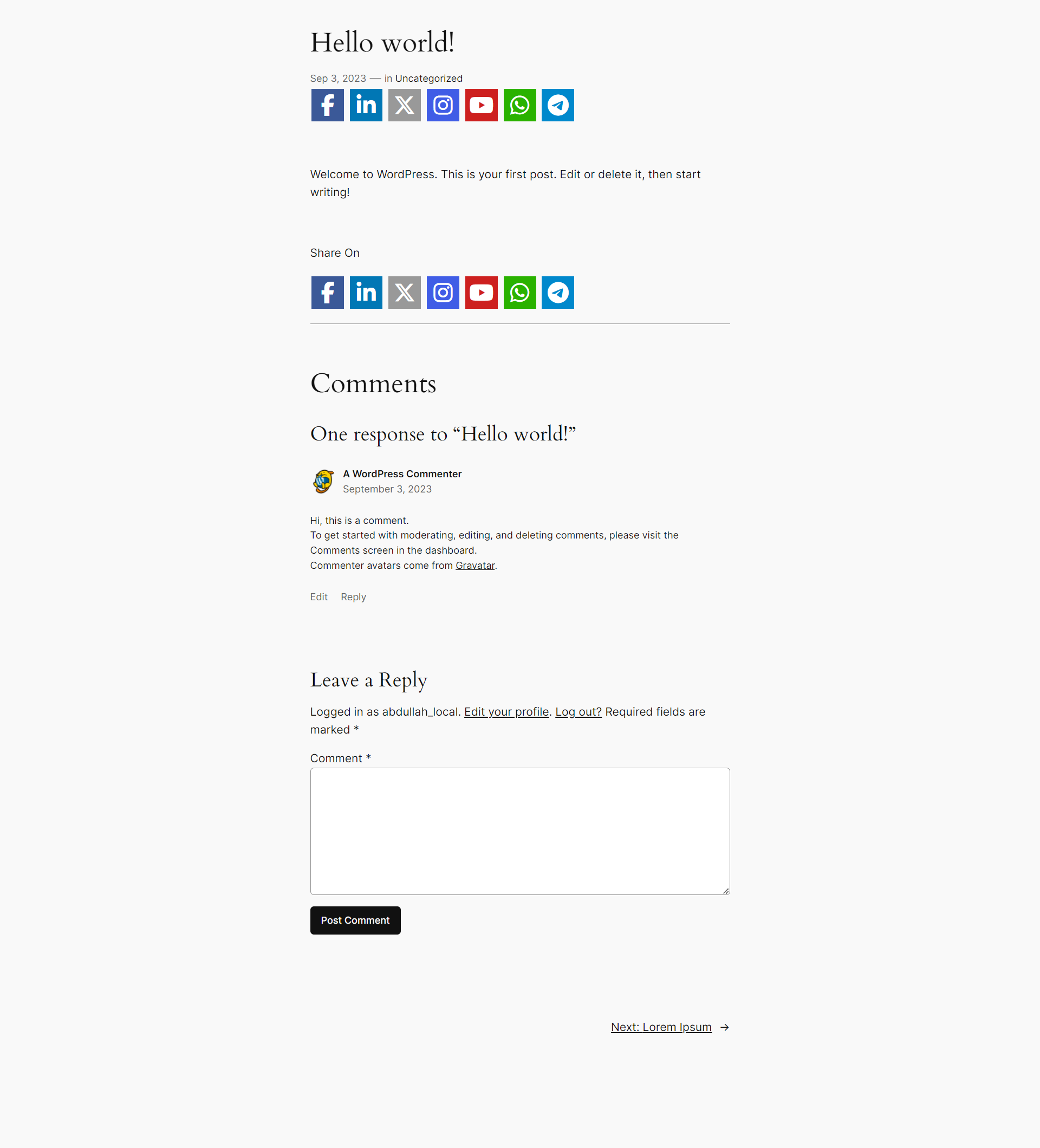 Display social icons in the sidebar using a widget
