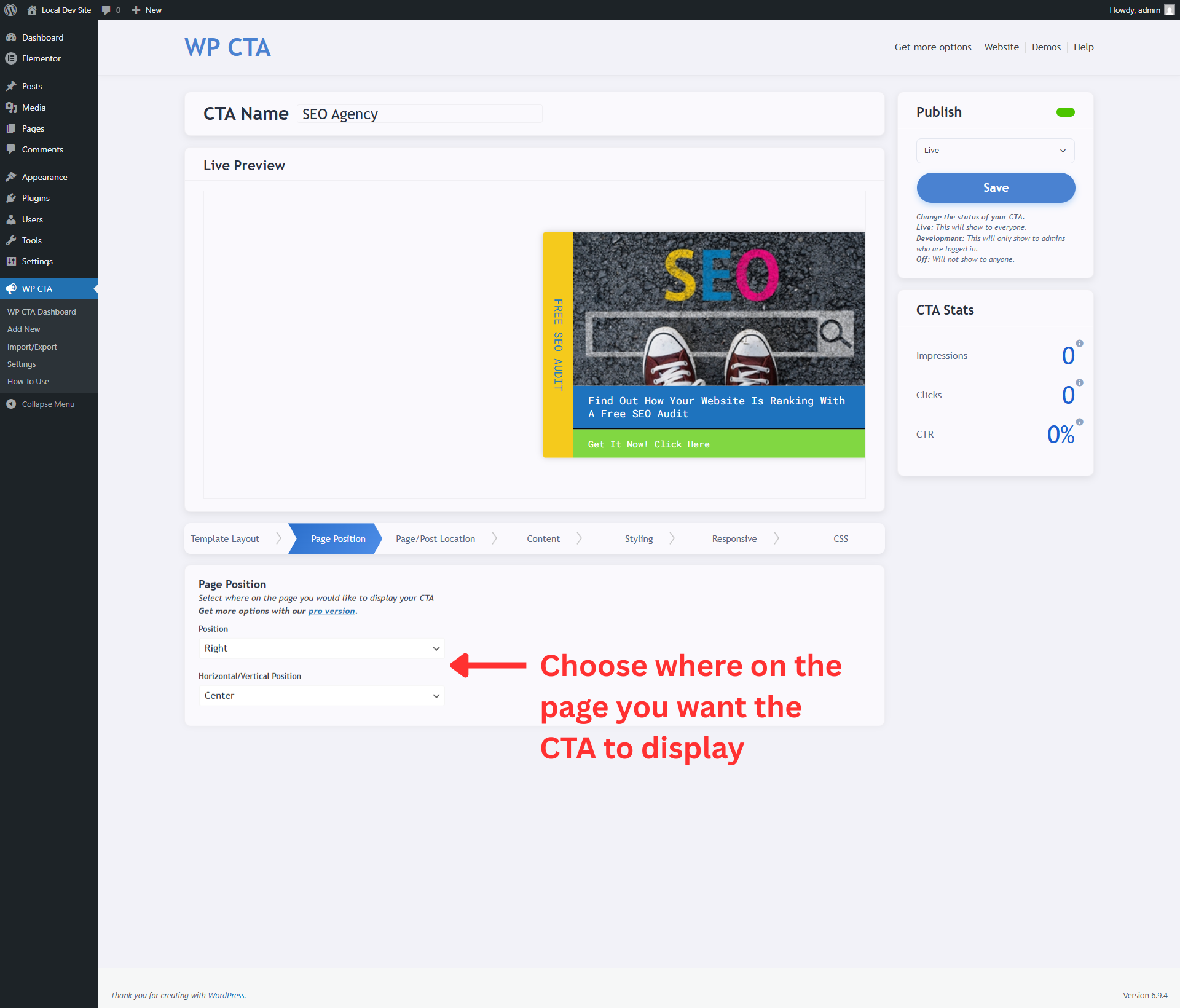 CTA Content customization