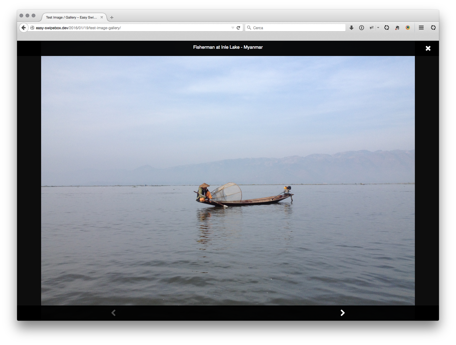 Example of SwipeBox lightbox