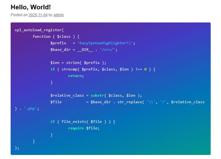 **Frontend Display**
