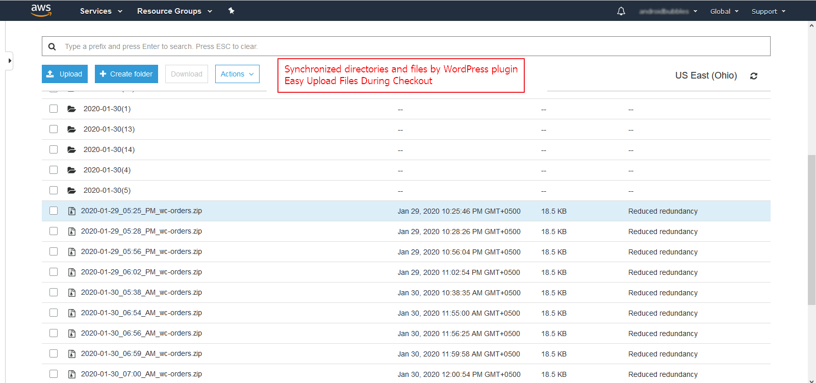 Upload progress view in PRO version