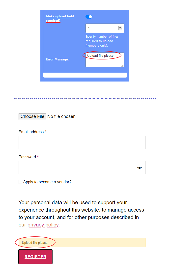 Default and WooCommerce upload directory
