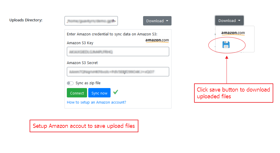 Note/description for uploaded files.