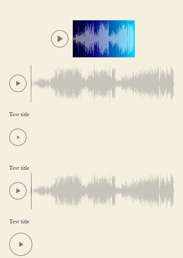 Waveform Player example