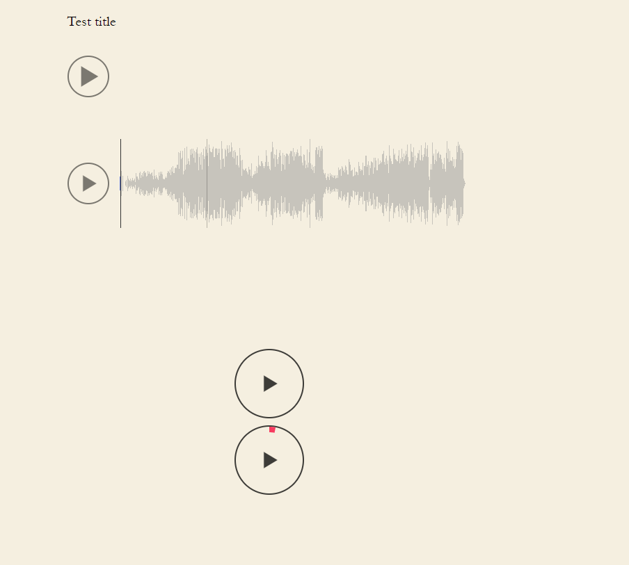 Waveform Player example with mini players