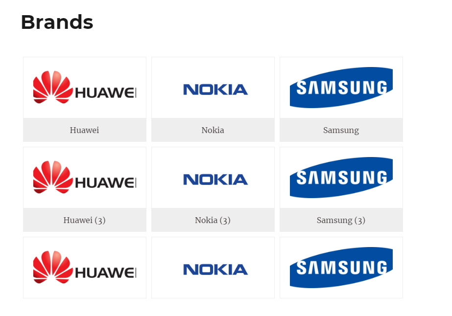 Display all brands on page using shortcode.
