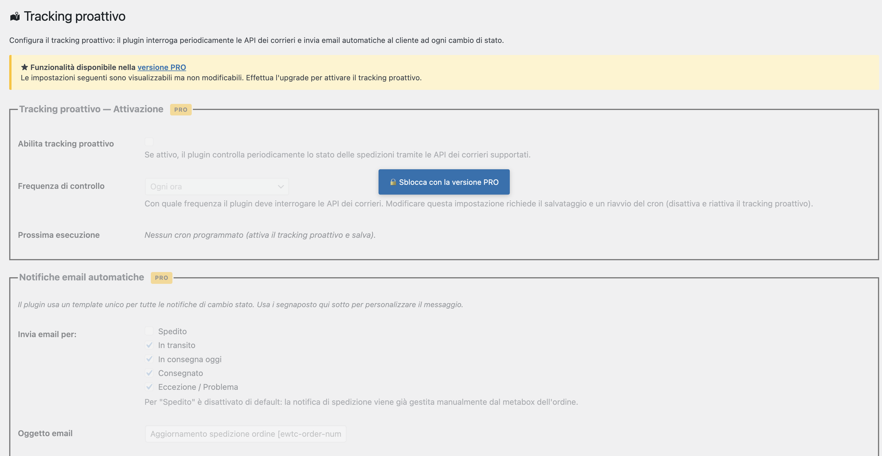 Tracking Proattivo (PRO)