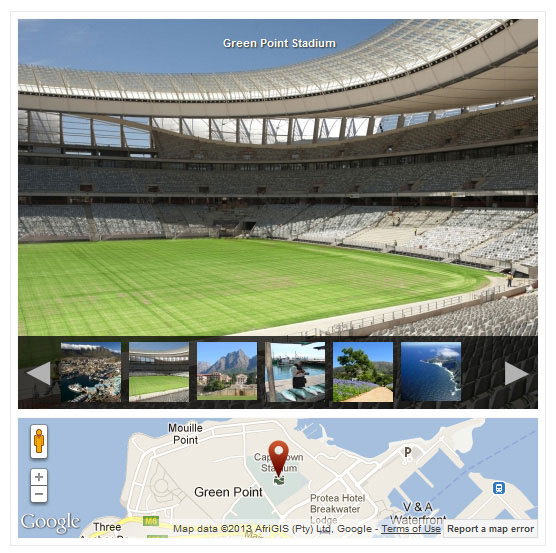 Photo Map Example 1: Cape Town Tourist Attractions