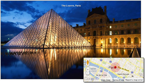 Photo Map Example 3 (pro version): Famous Museums