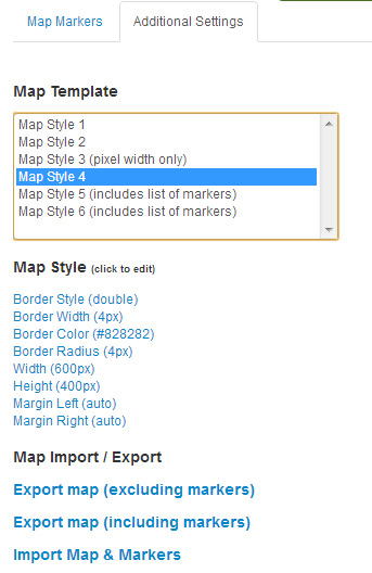 On saving your map, you are shown the map's shortcode for easy insertion into your pages or posts. Simply add your map's shortcode to your pages or posts to include the map.