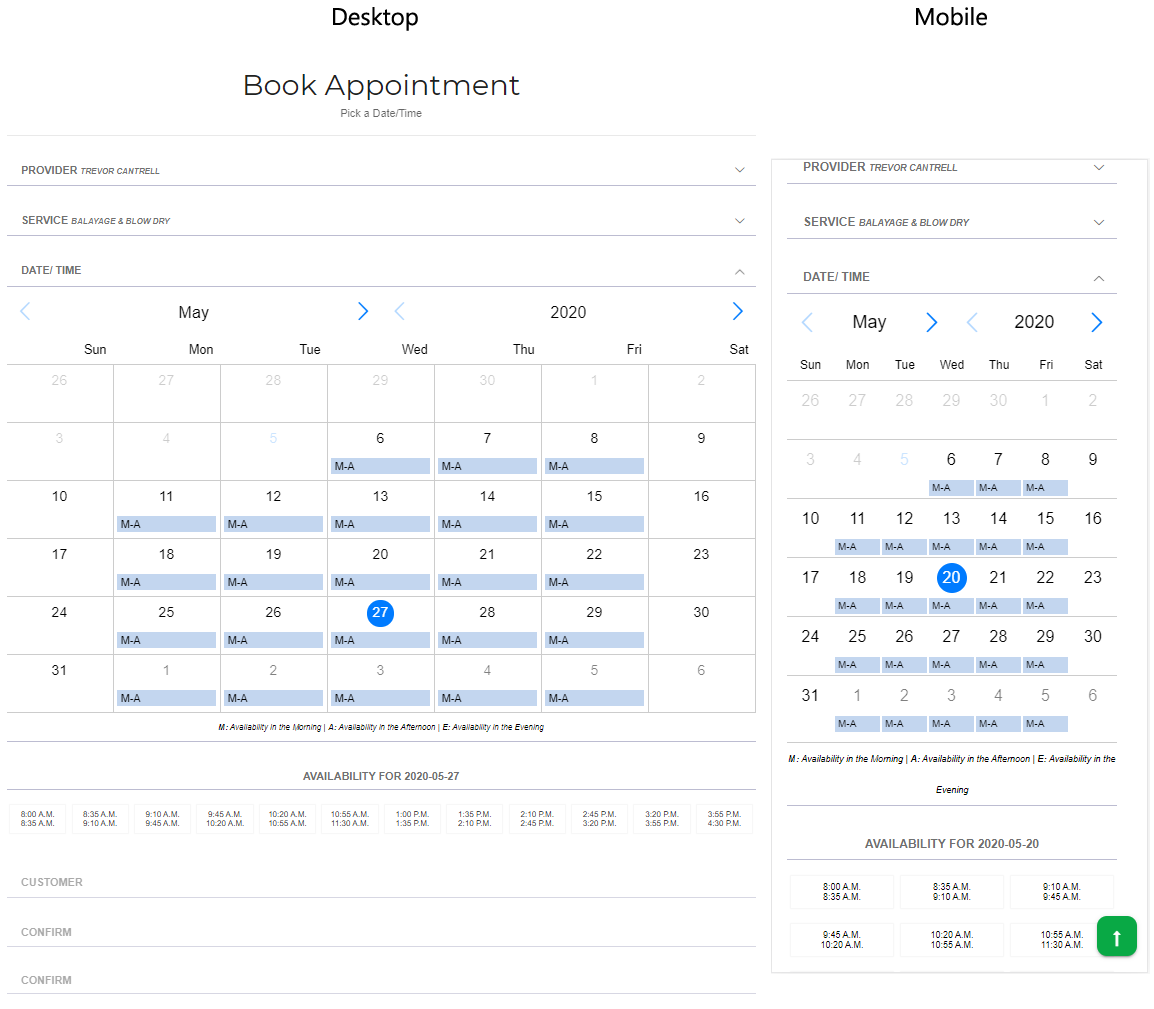 Define Personal Time. You can define recurrent events that affect your availability using a powerful engine we provide.