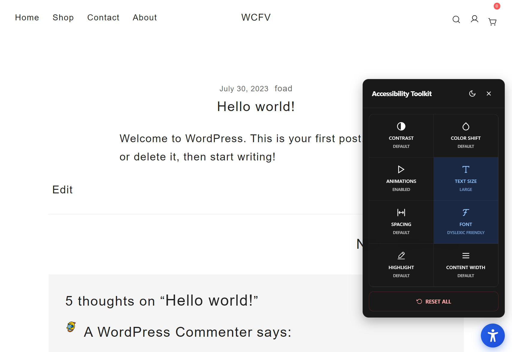 Increased text size for improved readability.