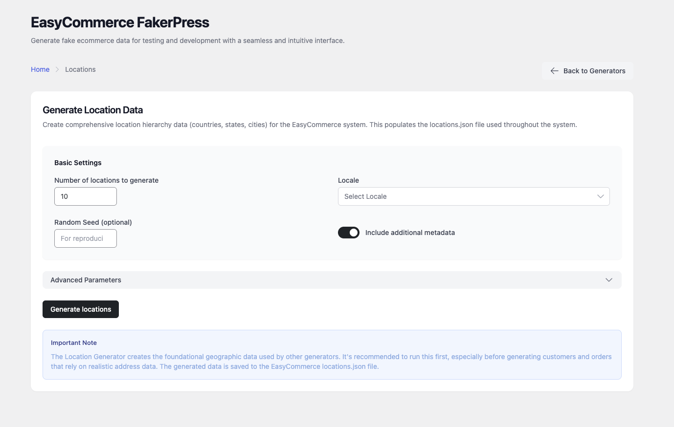 Customer Generator: Profile creation with demographics and loyalty tracking.