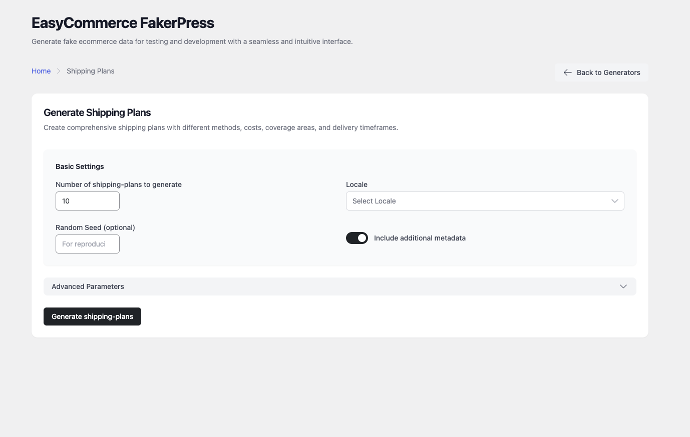 Transaction Generator: Gateway history and status distributions.