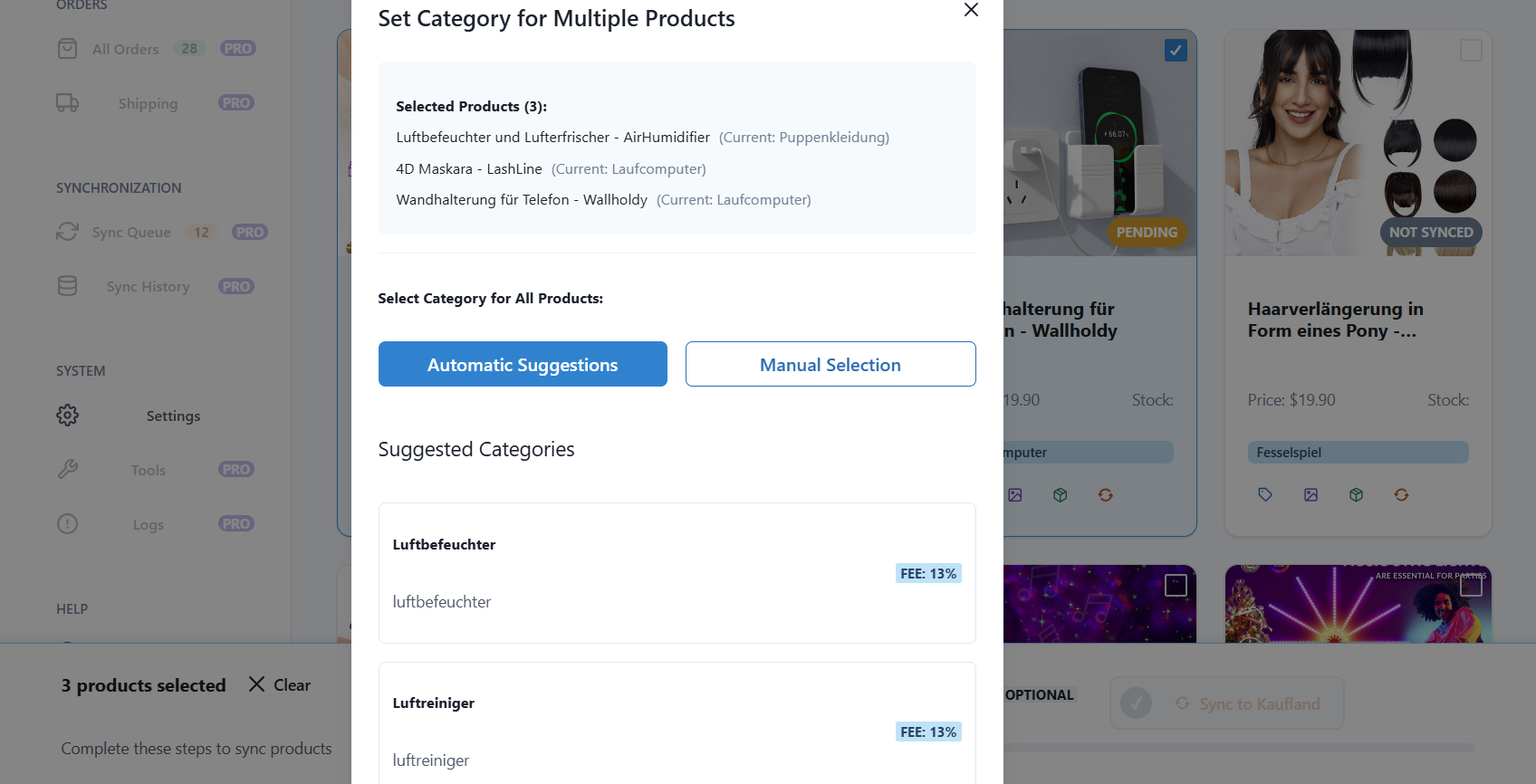 🚀 Automated product sync interface - Set it and forget it