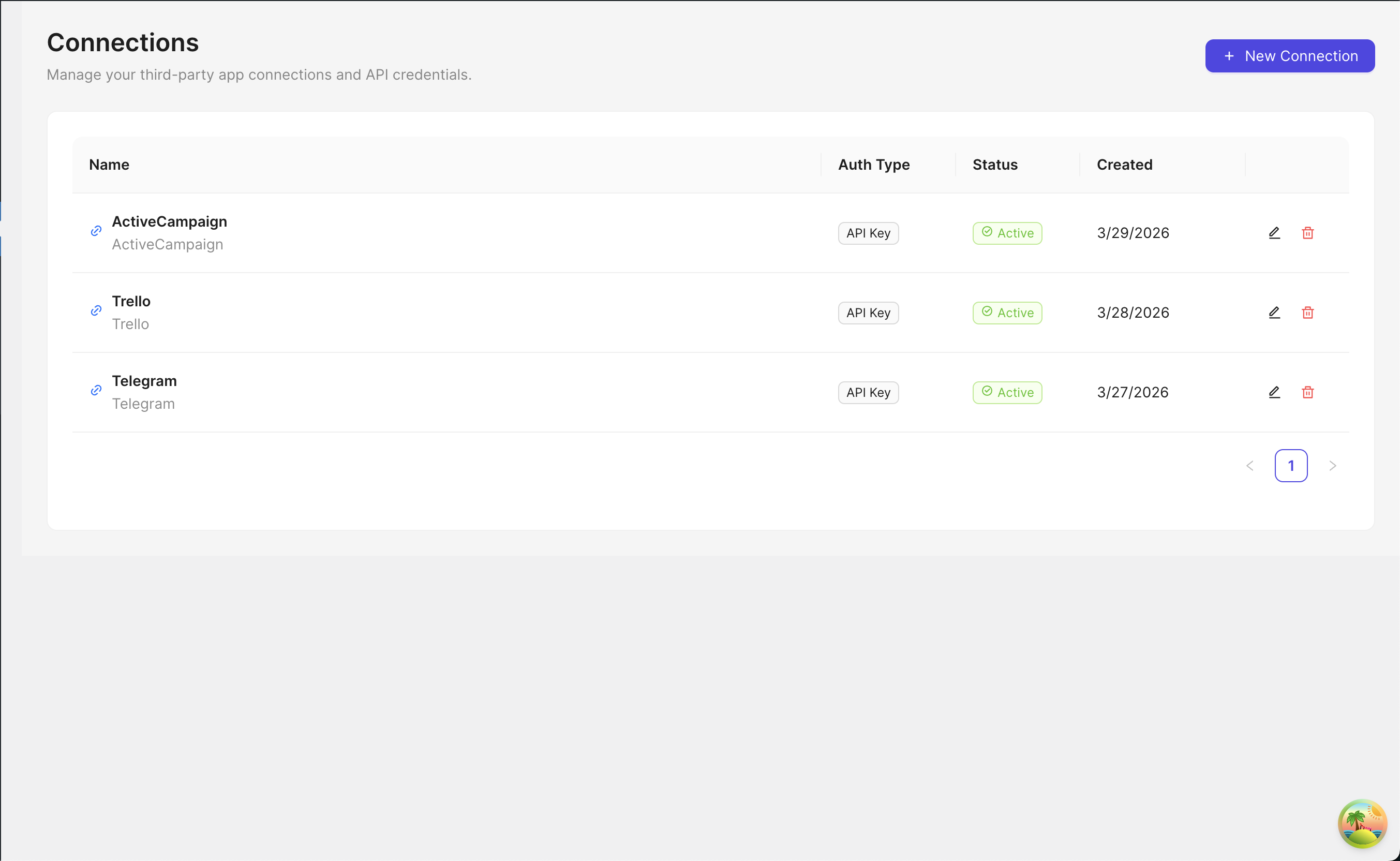 Action configuration with field mapping