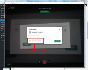 Once the event is running just copy the share link and paste into your post for public access.