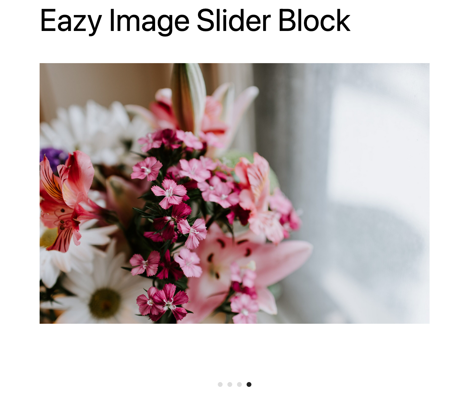 Slider without arrows