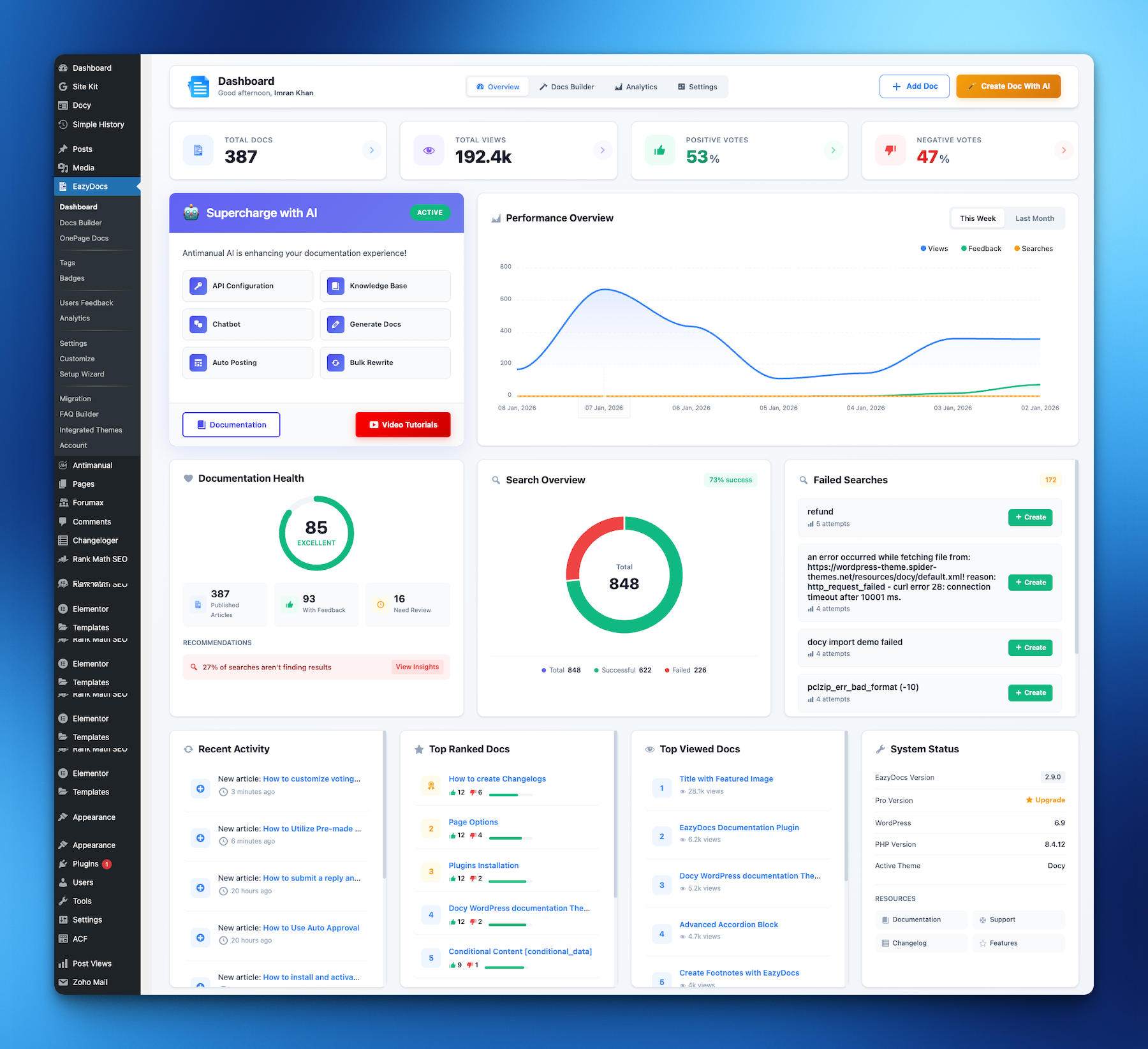 Setup Wizard – Quick guided setup for easy plugin configuration and faster onboarding.