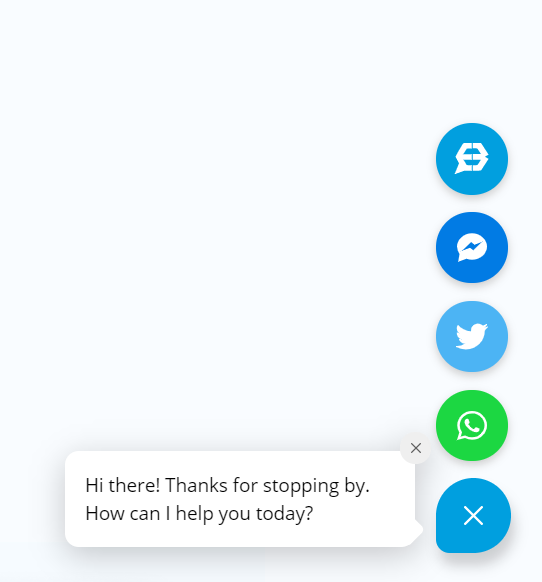 Widget options on website on click of the chat icon - (screenshot-1.png)