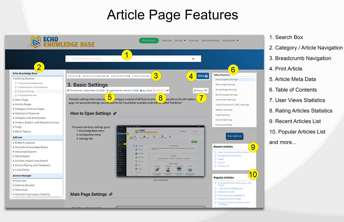 Classic Layout example