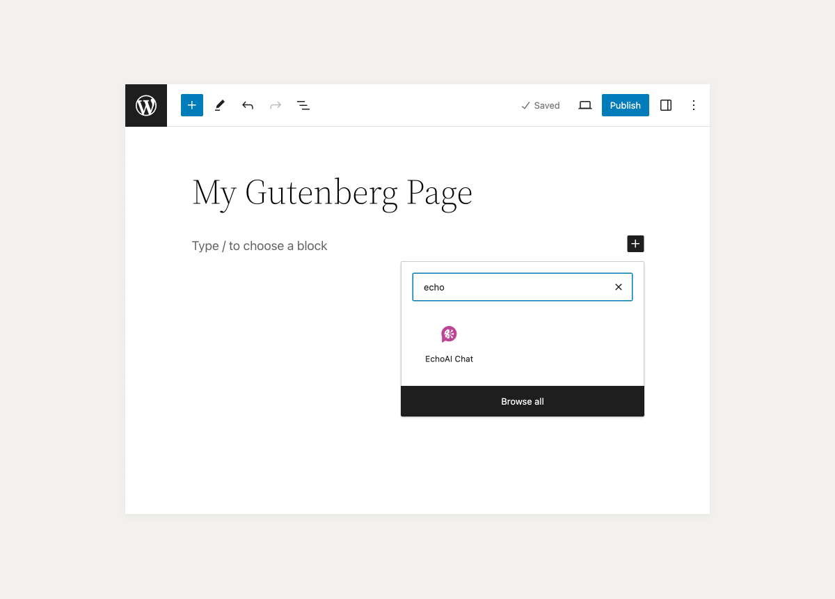 Gutenberg editor