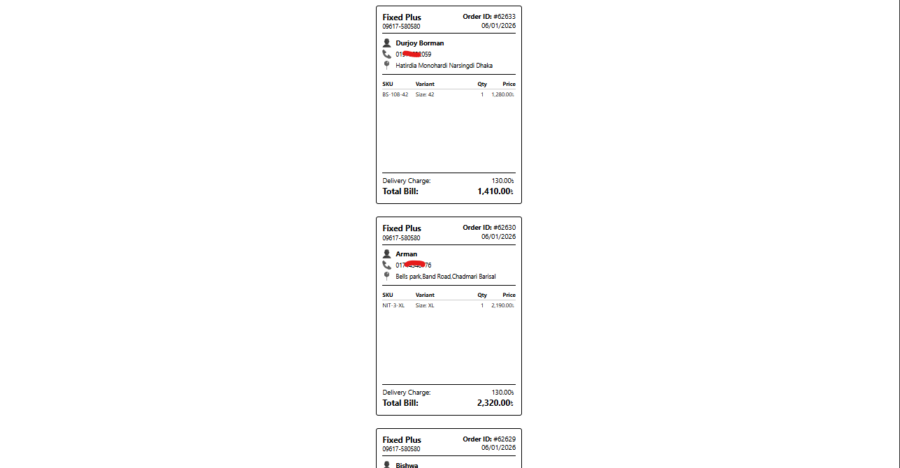 **Sticker Preview**: Shipping sticker layout for packages.